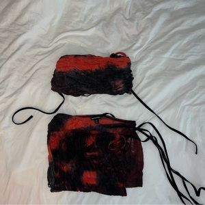 Sexy two piece skirt set